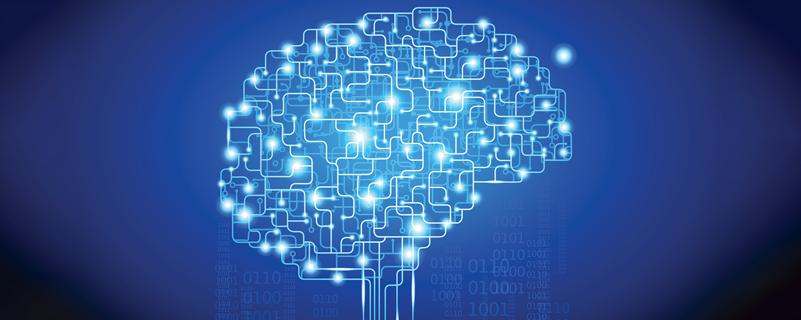 Digital network brain AI concept